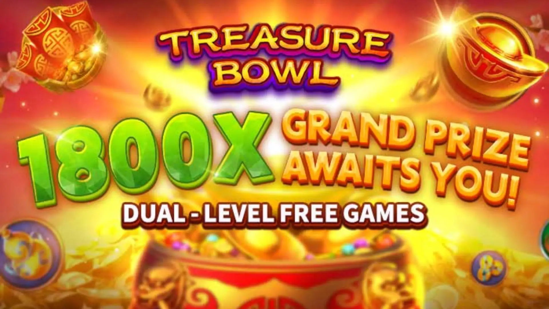 Multiplicadores Treasure Bowl 36game - 7777x Máximo com Tigela Dourada